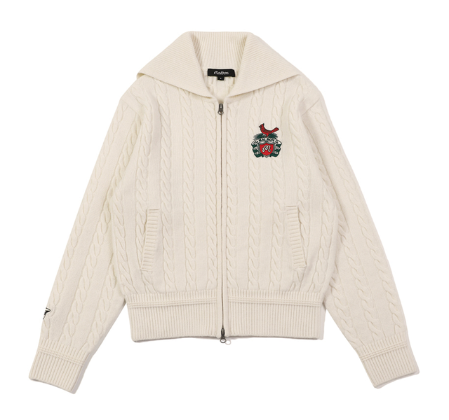 【MALBON GOLF】 Mockneck Half Zip-Up Fleece T-Shirt ■WOMAN Genuine Malbon Golf [THE LAST FRONTIER] Yukon Fleece T-Shirt