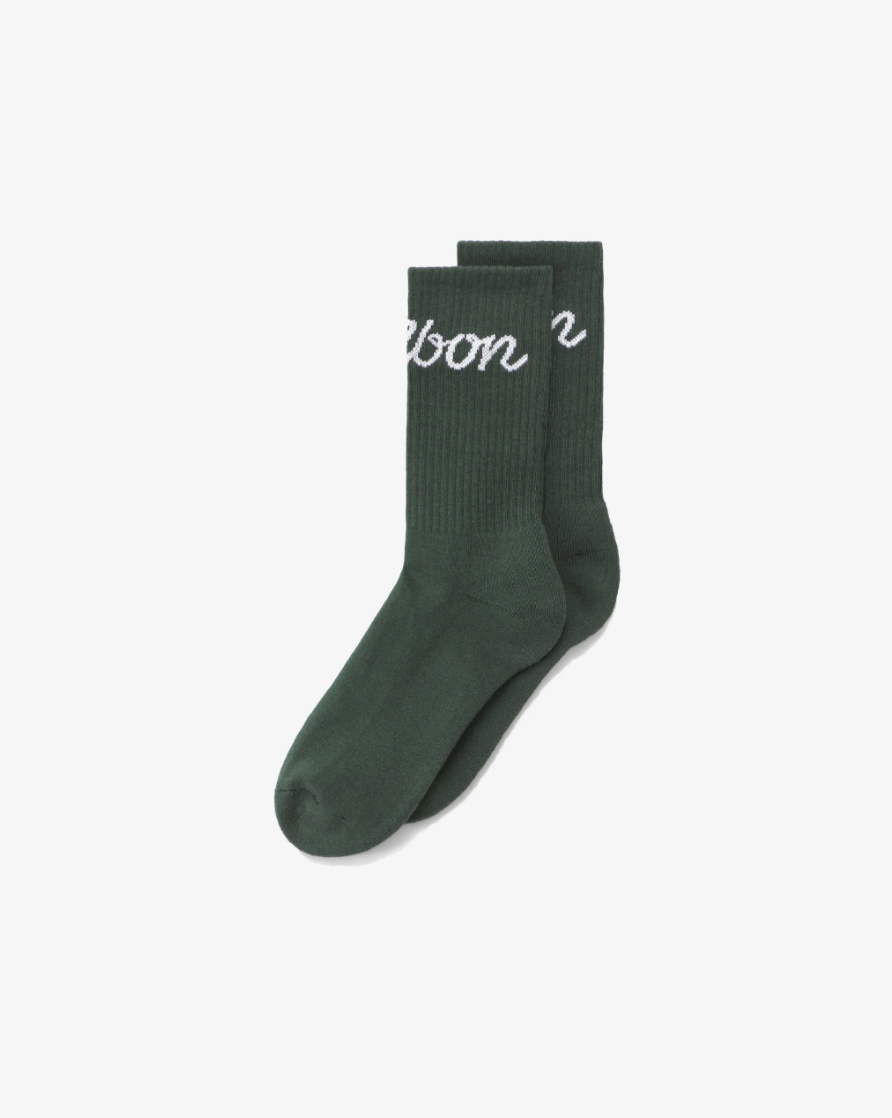タイツ・ソックス Malbon Golf Malbon color scheme crew socks GREEN M4343PSC03G MALBON | MIXUPMIX Golf