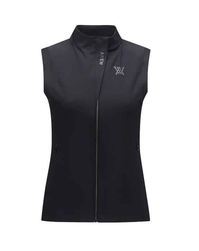 ANEW GOLF WOMEN WOOVEN VEST BLACK Women's SP Logo Pattern Knit
