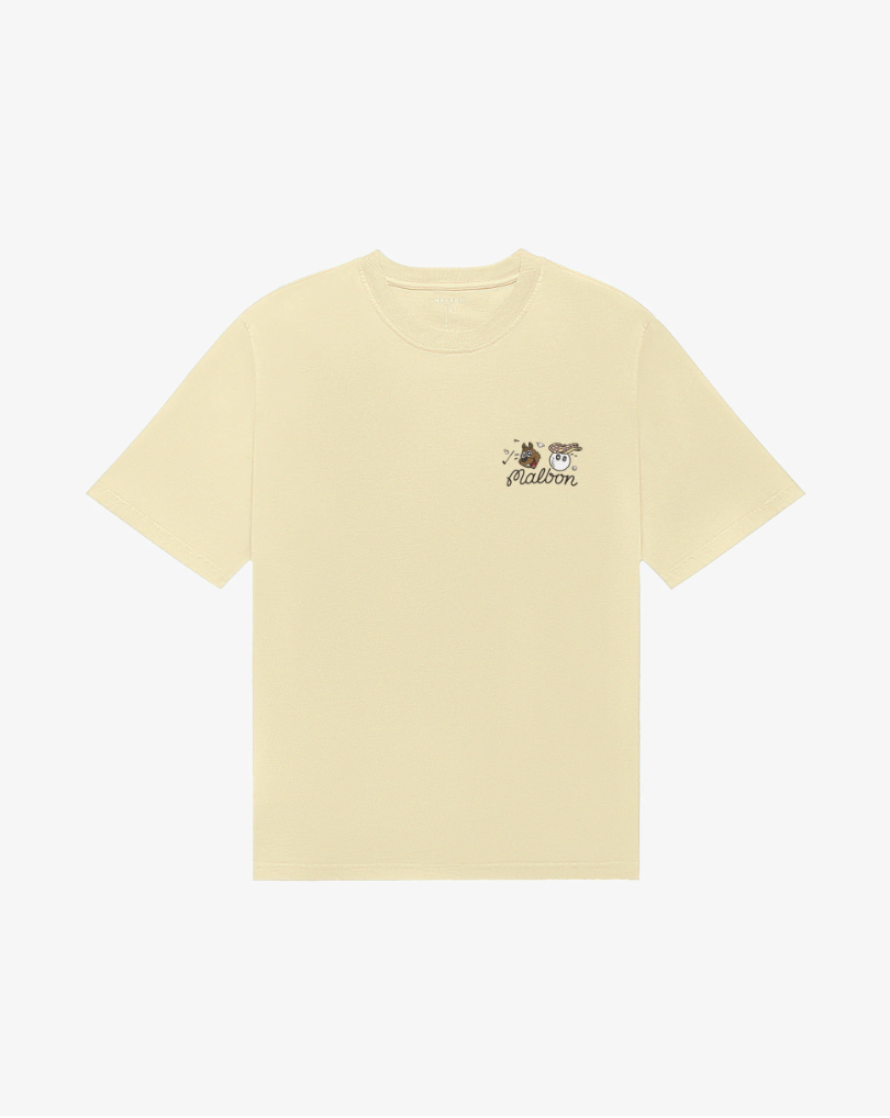 MALBON GOLF TWO MAN SCRAMBLE T-SHIRT Light Khaki | MIXUPMIX Golf