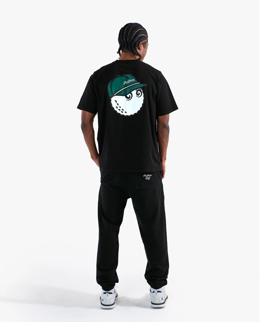 MALBON GOLF BERMUDA BALDWIN TEE BLACK | MIXUPMIX Golf