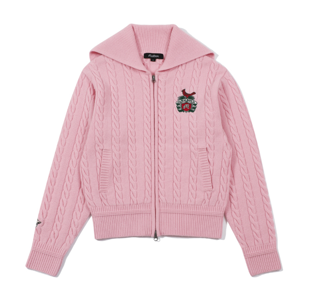【MALBON GOLF】Retail Logo Point Hybrid Full Zip-up ■WOMAN Malbon Golf Remington Half Zip Hybrid Jacket Forest