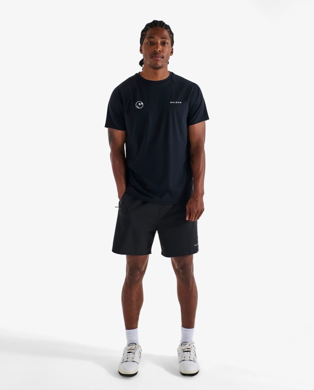 Tシャツ・カットソー Malbon Golf MESH MIX PERFORMANCE Polo T-SHIRT GRAY MAN M5221 Malbon Golf Shirt - Mezzo Performance Pique Polo - Kelly