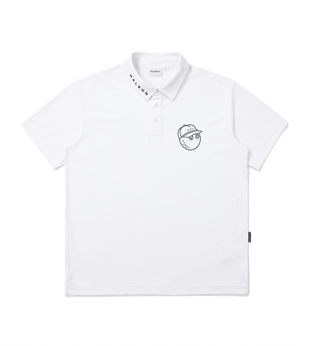 ■Malbon Golf■ Wiz Collection Short Sleeve T-Shirt WHITE Malbon Golf | Vacation Club Tee White | Gallery Streetwear